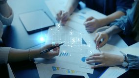 Investment stock market trading economic growth, business success, financial planning, rising data graph and dollar signs data analysis virtual statistics. financial interface showing stock growth - Powered by Shutterstock - Get 15% off with code: PIKWIZARD15