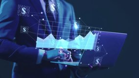 Investment stock market trading economic growth, business success, financial planning, rising data graph and dollar signs data analysis virtual statistics. financial interface showing stock growth - Powered by Shutterstock - Get 15% off with code: PIKWIZARD15