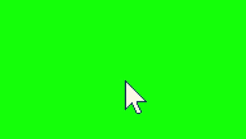 Mouse Click, White Arrow, Computer Mouse Animated symbol of arrow cursor. animation of a computer pointer with a click. Animation, looping. Sign for downloading, sharing, instructions, notes 