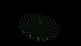 Neon green wireframe sphere rotation loop - Powered by Shutterstock - Get 15% off with code: PIKWIZARD15