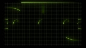 Glowing neon basketball court animation. Neon light green basketball court concept and grid line animated on black background. 4k video - Powered by Shutterstock - Get 15% off with code: PIKWIZARD15