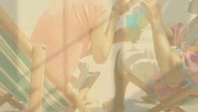 Woman leaning forward and man bracing blue-green cocktail, both sipping and sharing travel moment. Couple, vacation, vibrant, photography, beach, outdoor, lounge - Powered by Shutterstock - Get 15% off with code: PIKWIZARD15