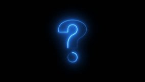 Neon green glowing question mark animation loop on a black background, representing mystery, quiz, unknown, or inquiry in a modern digital interface style - Powered by Shutterstock - Get 15% off with code: PIKWIZARD15