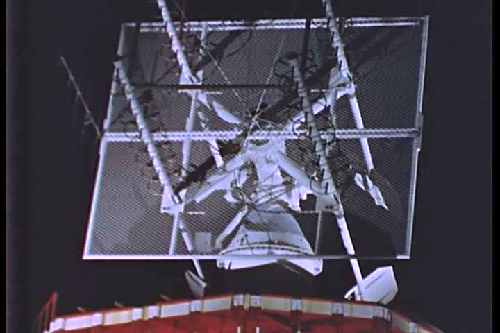 1960s - John Glenn is in orbit with the Mercury Project and looks down on earth from above.