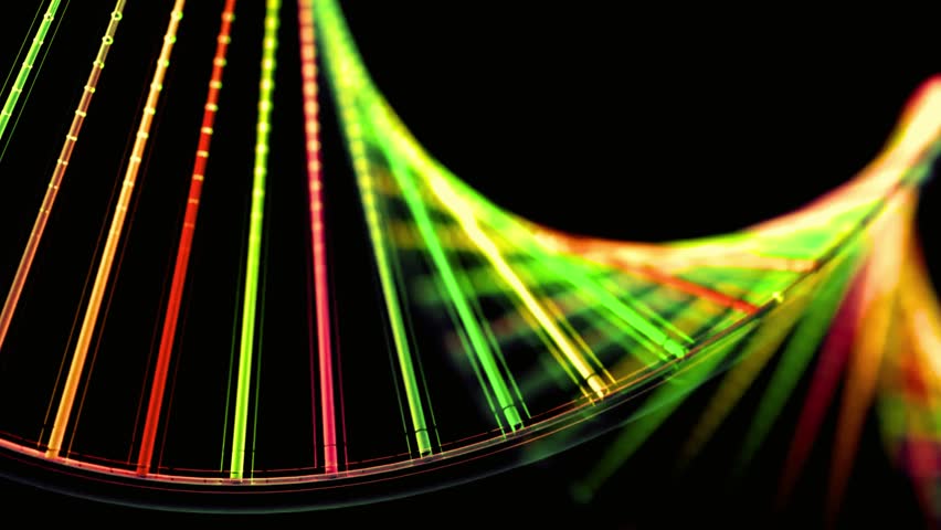 Abstract Colorful DNA Double Helix Structure with Lights - Powered by Shutterstock - Get 15% off with code: PIKWIZARD15