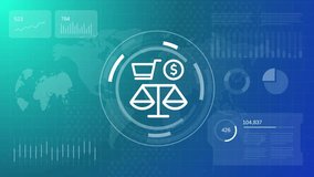E commerce law and regulation digital shopping cart currency symbol balance scale representing legal framework consumer rights protection and fair trade - Powered by Shutterstock - Get 15% off with code: PIKWIZARD15