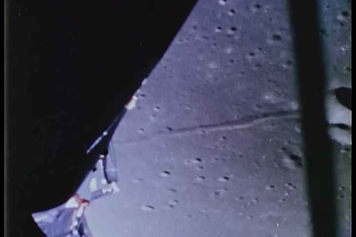 1960s - The Apollo 11 landing craft approaches the moon