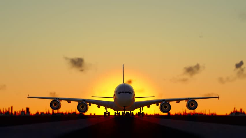 a large plane take off