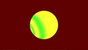 Abstract neon green and yellow gradient orb rotating and pulsating on a deep maroon background. Simple, dynamic, and hypnotic seamless loop animation. Ideal for modern backgrounds. - Powered by Shutterstock - Get 15% off with code: PIKWIZARD15