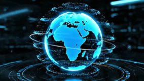 digital holographic rotating earth with digital rings - Powered by Shutterstock - Get 15% off with code: PIKWIZARD15