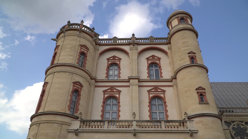 The Saint Germain castle, a historic landmark located in Saint Germain en Laye, a historic town in western suburbs of Paris, France. 