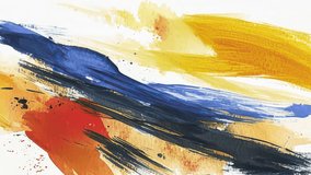 Dynamic watercolor grunge background with bold navy blue, golden yellow and soft beige strokes, textured splatter accents and energetic sweeping motion across a clean white painterly base - Powered by Shutterstock - Get 15% off with code: PIKWIZARD15