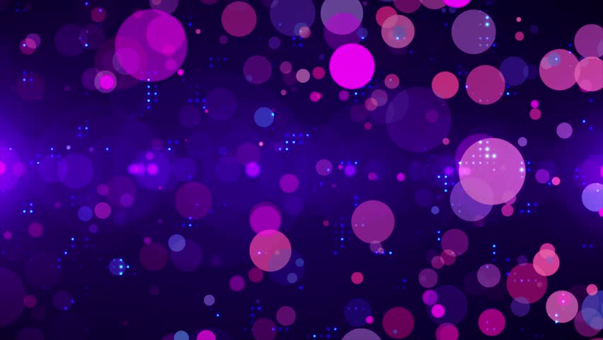 Abstract Colorful Bokeh Lights On Dark Background Animation Loop. Ultra HD 4k
