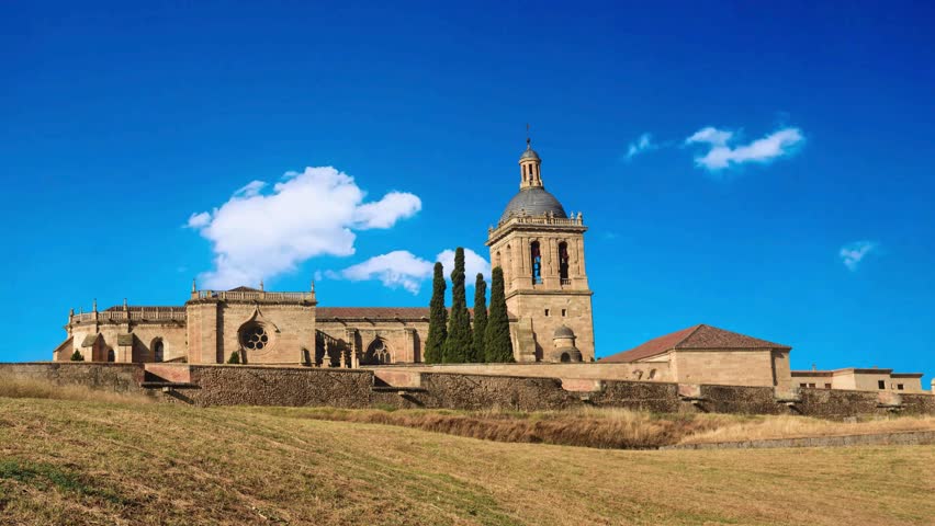City Walls, Cathedral of Santa María, Ciudad Rodrigo Cathedral, 12th-14th century, Romanesque Style, Ciudad Rodrigo  Medieval Town, Salamanca, Castile Leon, Spain, EuropeCity Walls, Cathedral of Santa