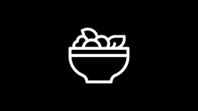This image features a minimalist line drawing of a salad bowl filled with fresh ingredients, perfect for healthy eating concepts. - Powered by Shutterstock - Get 15% off with code: PIKWIZARD15