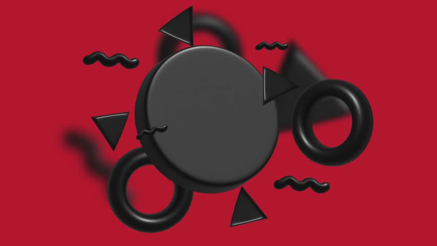 Monochrome futuristic style with spheres rings and angular black details