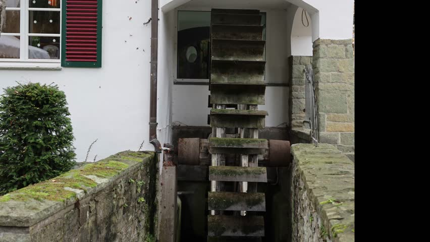 old water mill at creeck for energy in Soest, NRW, Germany
