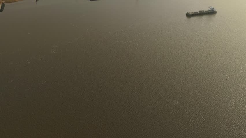 Nuclear power station Brokdorf seen from above in open landscape