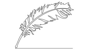 Animated self drawing of continuous line draw. feather pen making. Full length one line animation. 4K	
 - Powered by Shutterstock - Get 15% off with code: PIKWIZARD15