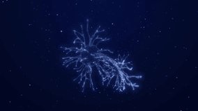 Abstract Digital Neuron Network Animation Glowing Blue Brain Cell In Dark Space, Symbolizing Ai, Science, And Neurological Connections, Digital Neuron Network Animation: Abstract Brain Cell With - Powered by Shutterstock - Get 15% off with code: PIKWIZARD15