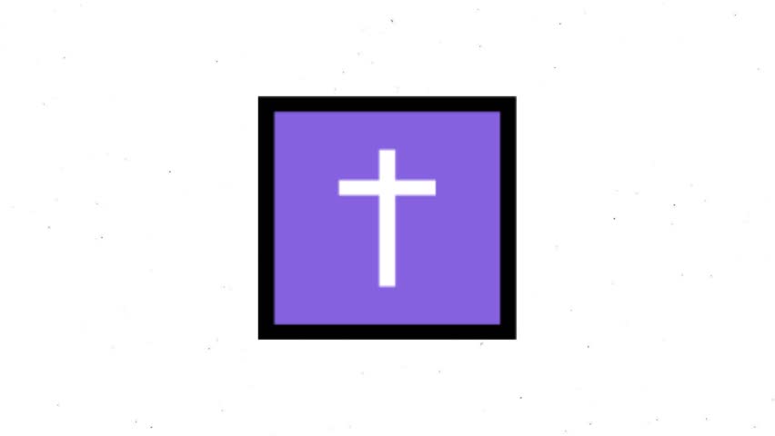 Latin cross or Christian cross 4k animated video clip