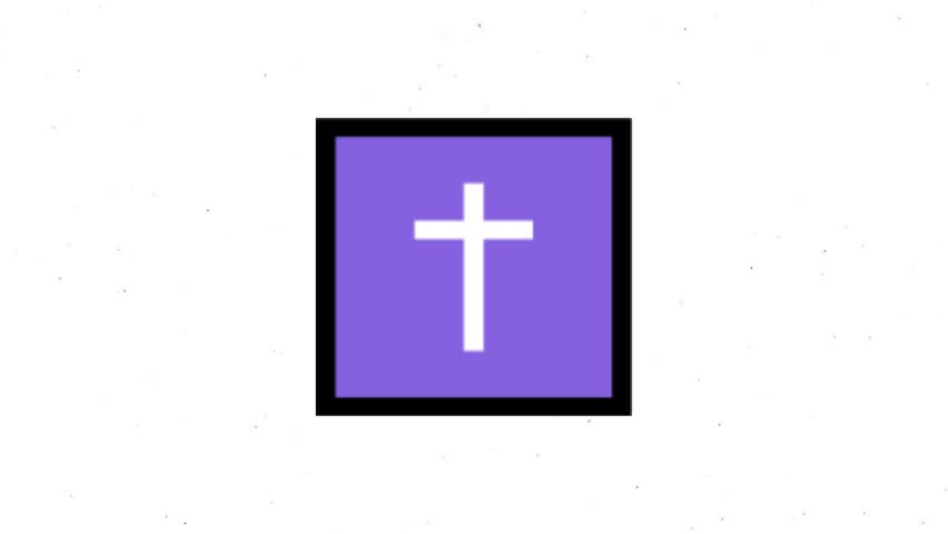 Latin cross or Christian cross 4k animated video clip