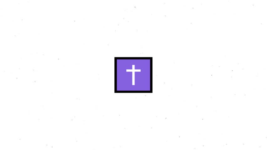 Latin cross or Christian cross 4k animated video clip