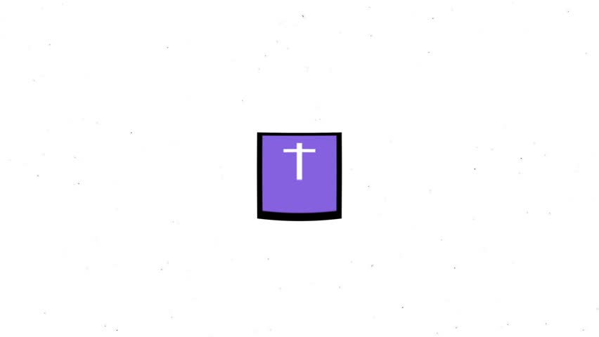 Latin cross or Christian cross 4k animated video clip