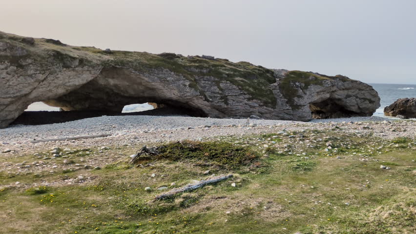 View of the Arches Provincial Park (Portland Creek, Newfoundland, Canada)
