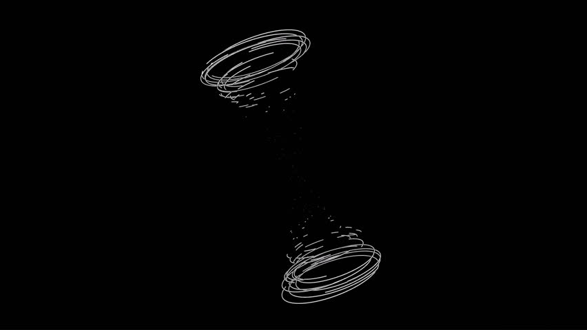 Minimalist Scribble Animation: Abstract Hand-Drawn Sketch Effect on Black Background