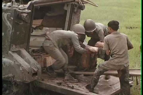 1960s - Battle footage and wounded victims of war in Vietnam.