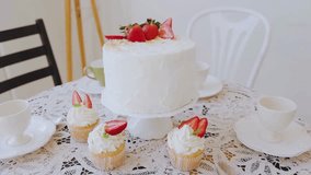 Top view of artisanal baked goods arranged on a white placemat. Perfect for bakery branding, food photography, homemade pastry visuals, café menus, and rustic culinary presentation themes. - Powered by Shutterstock - Get 15% off with code: PIKWIZARD15