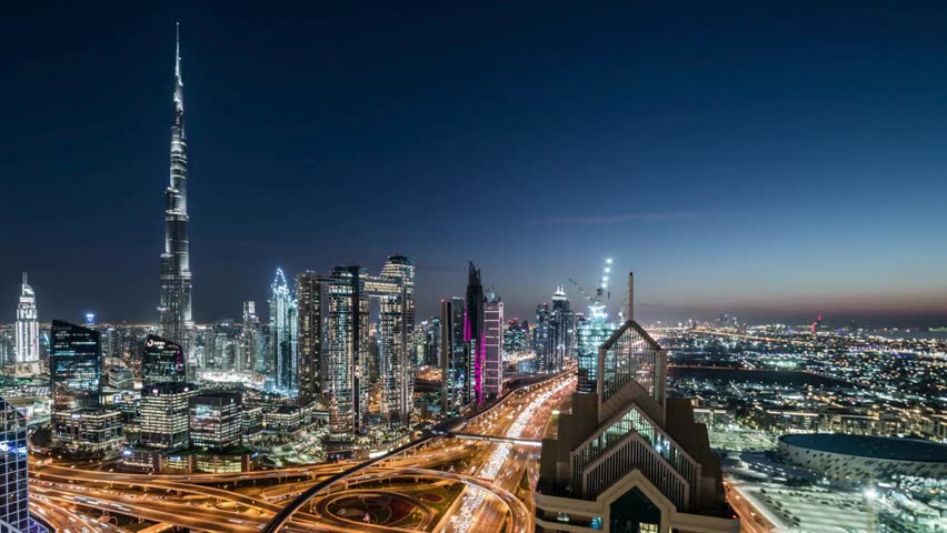 Amazing 4k view of Burj Khalifa building, United Arab Emirates 