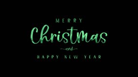 Celebrate the festive season with green scripted merry christmas and happy new year. Perfect for holiday greeting cards and social media posts. - Powered by Shutterstock - Get 15% off with code: PIKWIZARD15