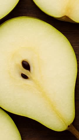 Fresh Sliced Pears. Fruit Background