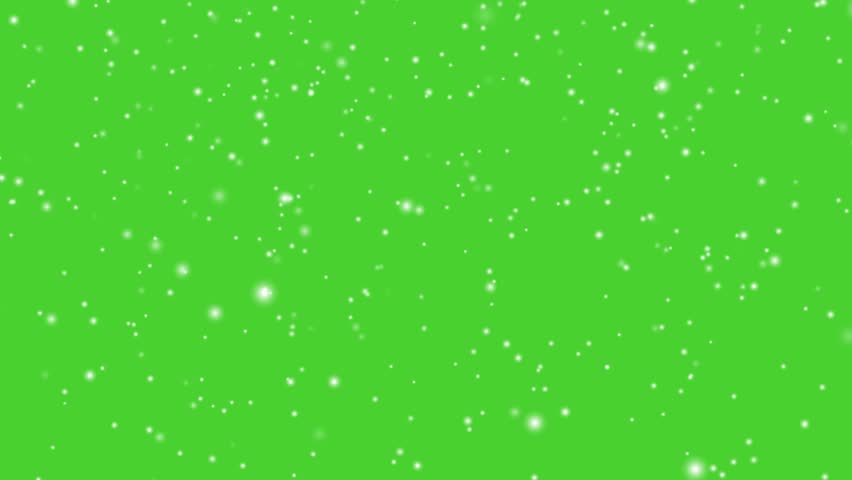 Isolated falling snow snowflakes new year winter on chroma key green screen.snow falling green screen video, Looping snowfall particles overlay with green screen background for winter projects.
