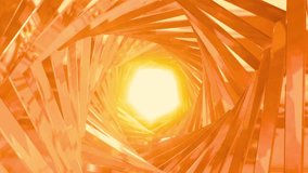 Vibrant geometric tunnel animation with golden light for modern technology and futuristic backgrounds or immersive experiences - Powered by Shutterstock - Get 15% off with code: PIKWIZARD15