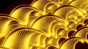 Dynamic glowing golden DNA helix formations unfolding in an abstract molecular dance for science and technology innovation video - Powered by Shutterstock - Get 15% off with code: PIKWIZARD15