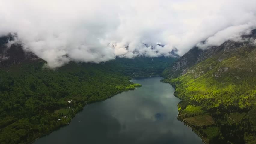 Nature’s Mirror_ Crossing the Calm Green Lake | 4K Ultra Realistic Scene
