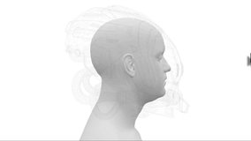 Futuristic 3D wireframe helmet animation - Powered by Shutterstock - Get 15% off with code: PIKWIZARD15