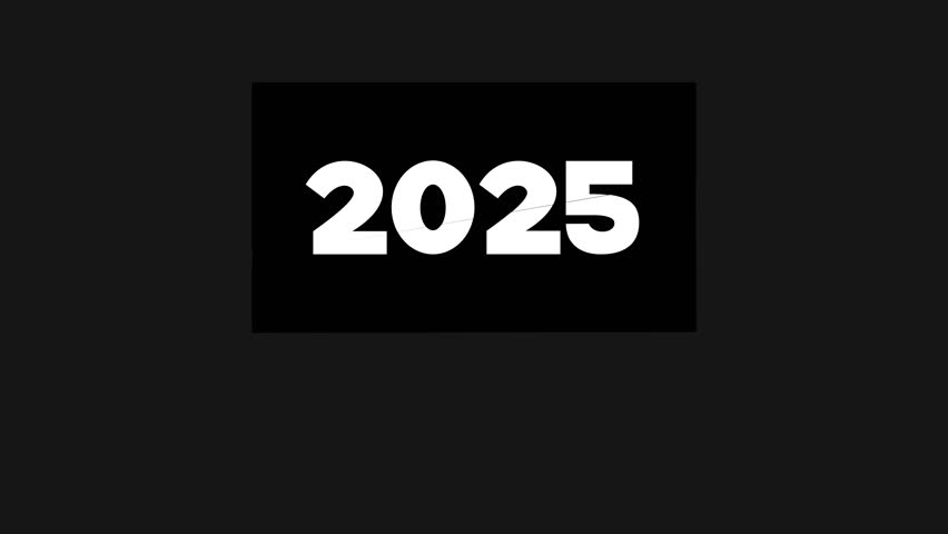 2026 New Year calendar sliced animation. 2026 Gold New Year background animation 