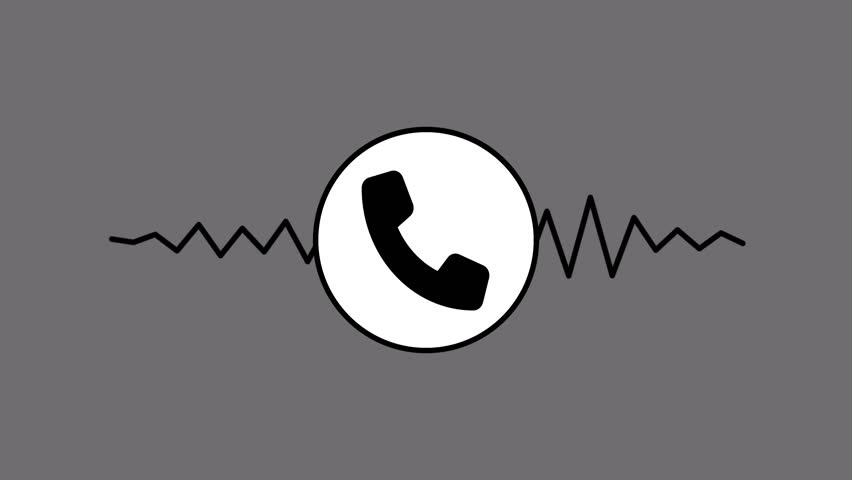 Minimalist Telephone call audio sound wave animation on gray Background, Analog wave animation - Powered by Shutterstock - Get 15% off with code: PIKWIZARD15