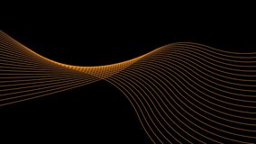 Thin, parallel orange lines flow and curve across a black background, forming a dynamic, wavy abstract pattern. The lines create a sense of movement and depth. Clear details and vibrant colors enh... - Powered by Shutterstock - Get 15% off with code: PIKWIZARD15