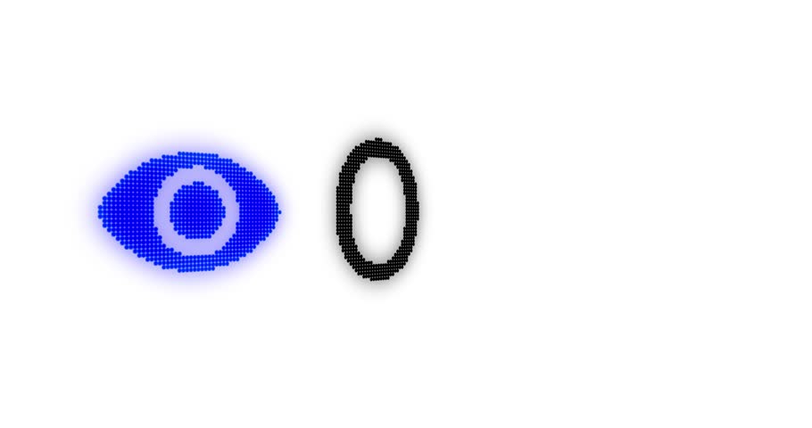 Quick view count with blue eye icon, black lettering, and white background