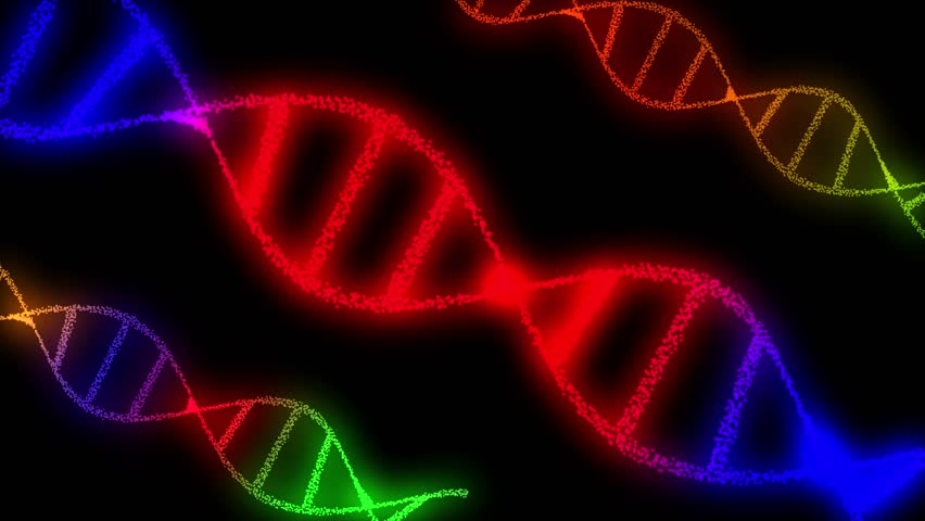 Futuristic Colorful Glowing Rotating Double Helix DNA Strand | Science Biology Genetics Technology Molecule Animation - Powered by Shutterstock - Get 15% off with code: PIKWIZARD15