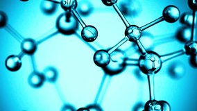 Dynamic molecular structure animation for science education or innovative technology presentation with vibrant blue tones and sleek design elements - Powered by Shutterstock - Get 15% off with code: PIKWIZARD15
