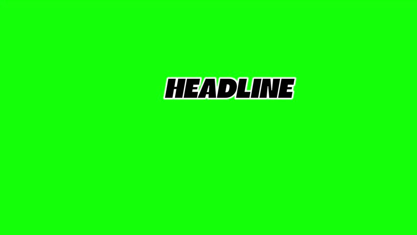 Headline News Green Screen Intro Animation Dynamic Breaking News Title Card Broadcast Media Element