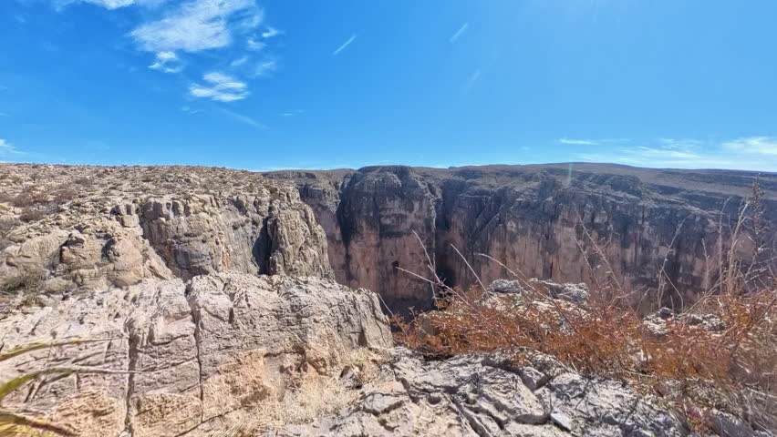 Rising Over Rim of Mariscal Canyon in Big Bend