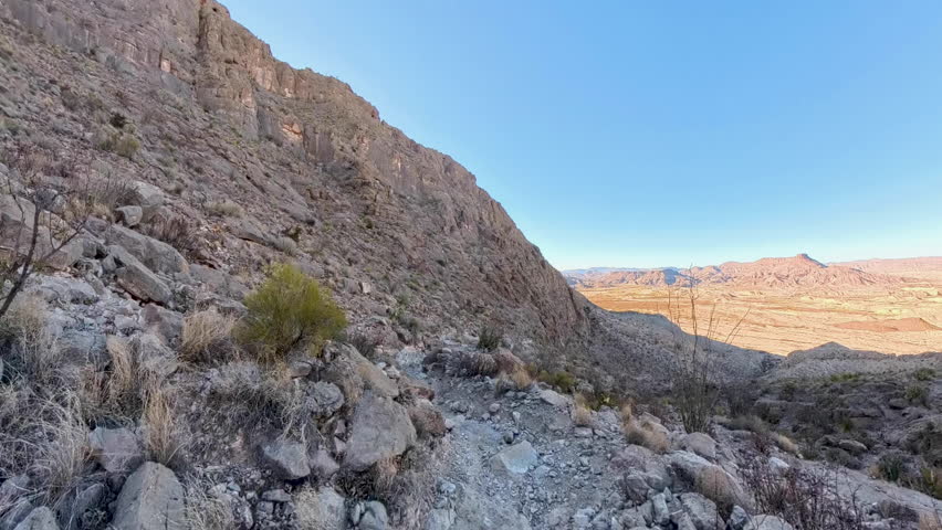 Steep Downhill Hiking in Big Bend National Park