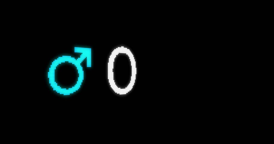 Quick count of man or masculinity icon on black background